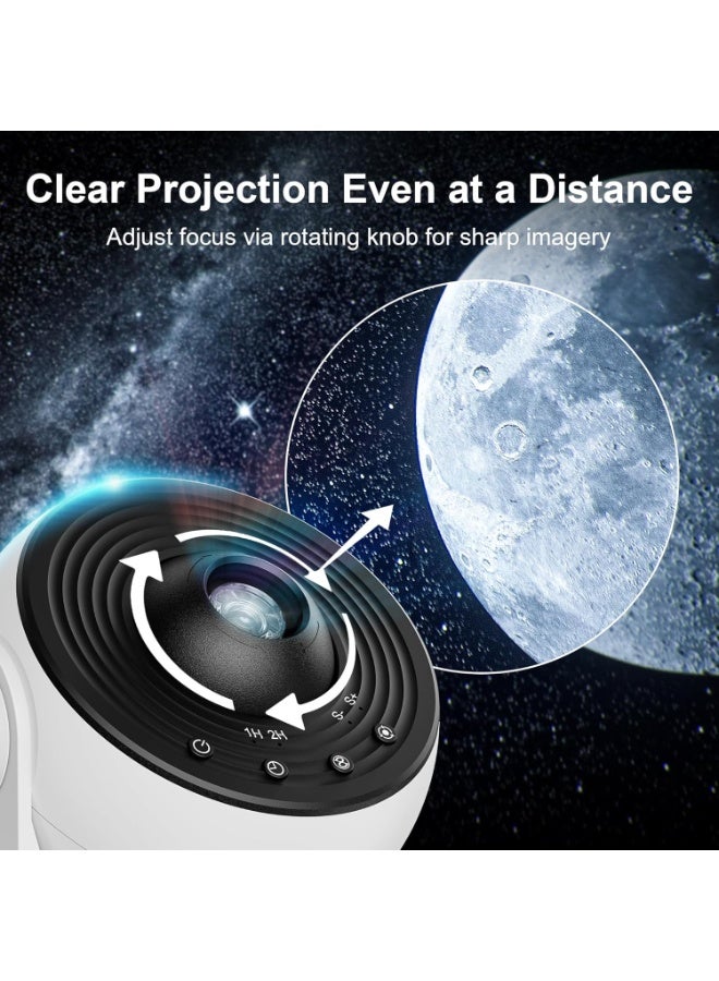 ZAMZIN Galaxy Projector – 13 in 1 Galaxy Projection Modes, Replaceable Film Discs (12 Slides + 1 Built-in), Adjustable Rotation, LED Star Night Light for Bedroom & Home - Image 5
